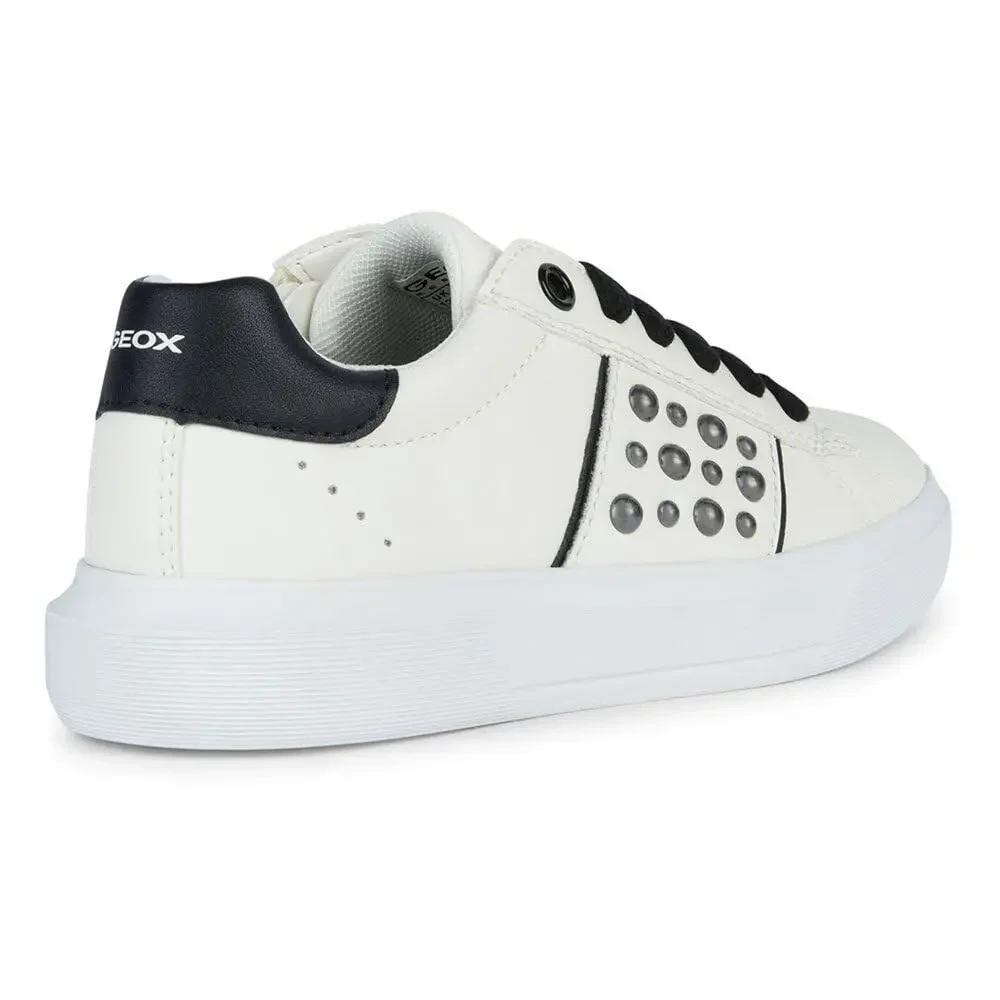 GEOX GIRL'S NETTUNO 3 (LITTLE KID/BIG KID) WHITE/BLACK 36 (US 4 BIG KID) M
